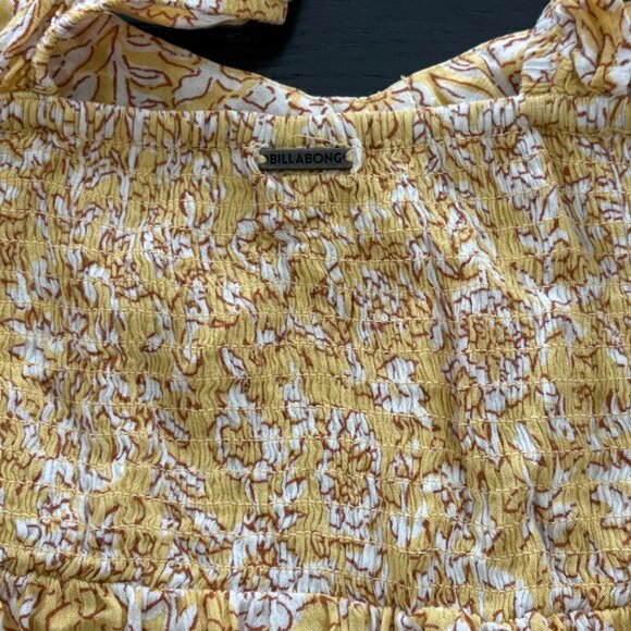 BillaBong Sundress Yellow Floral Size XS EUC - Picture 6 of 6